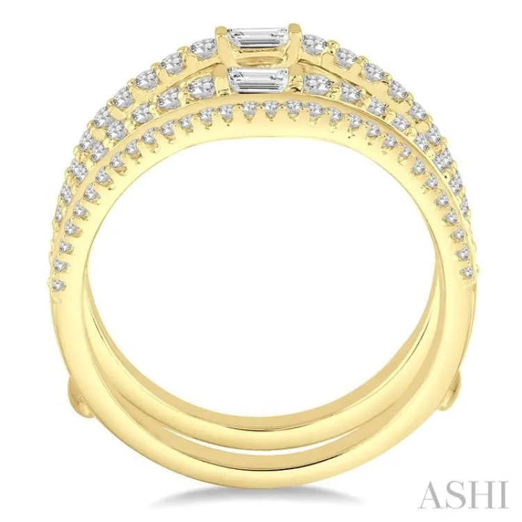 3/4 Ctw Diamond Insert Ring in 14K Yellow Gold