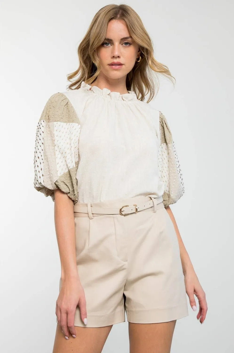 Aileen Textured Puff Sleeve Top