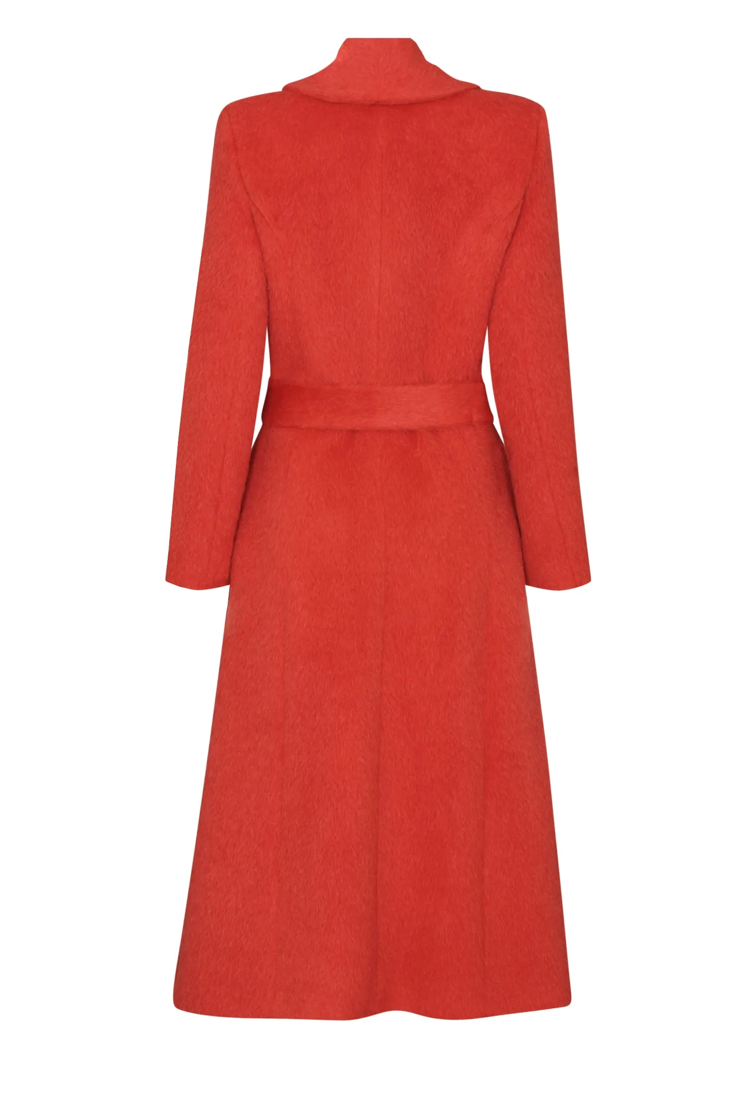 Alpaca/Wool Coat in Burnt Orange - Tahlia