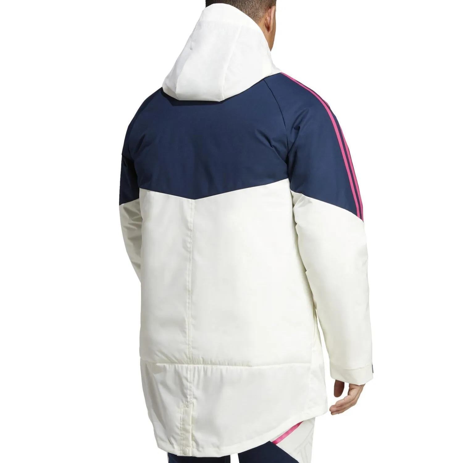 Arsenal FC Soccer parka down jacket 2023 white/blue - Adidas