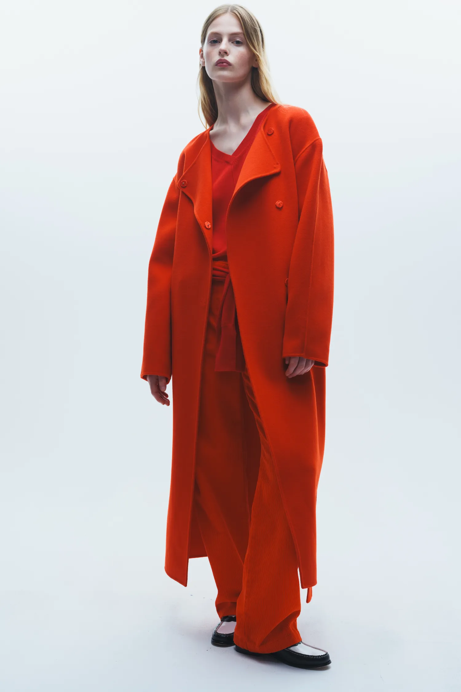 Aspen Wool Coat, Poppy Red