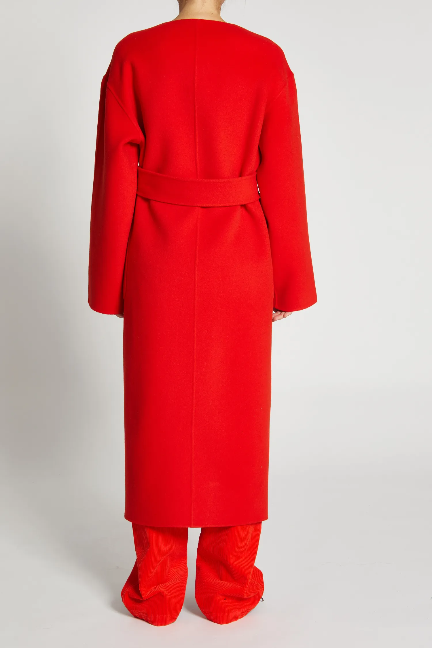 Aspen Wool Coat, Poppy Red