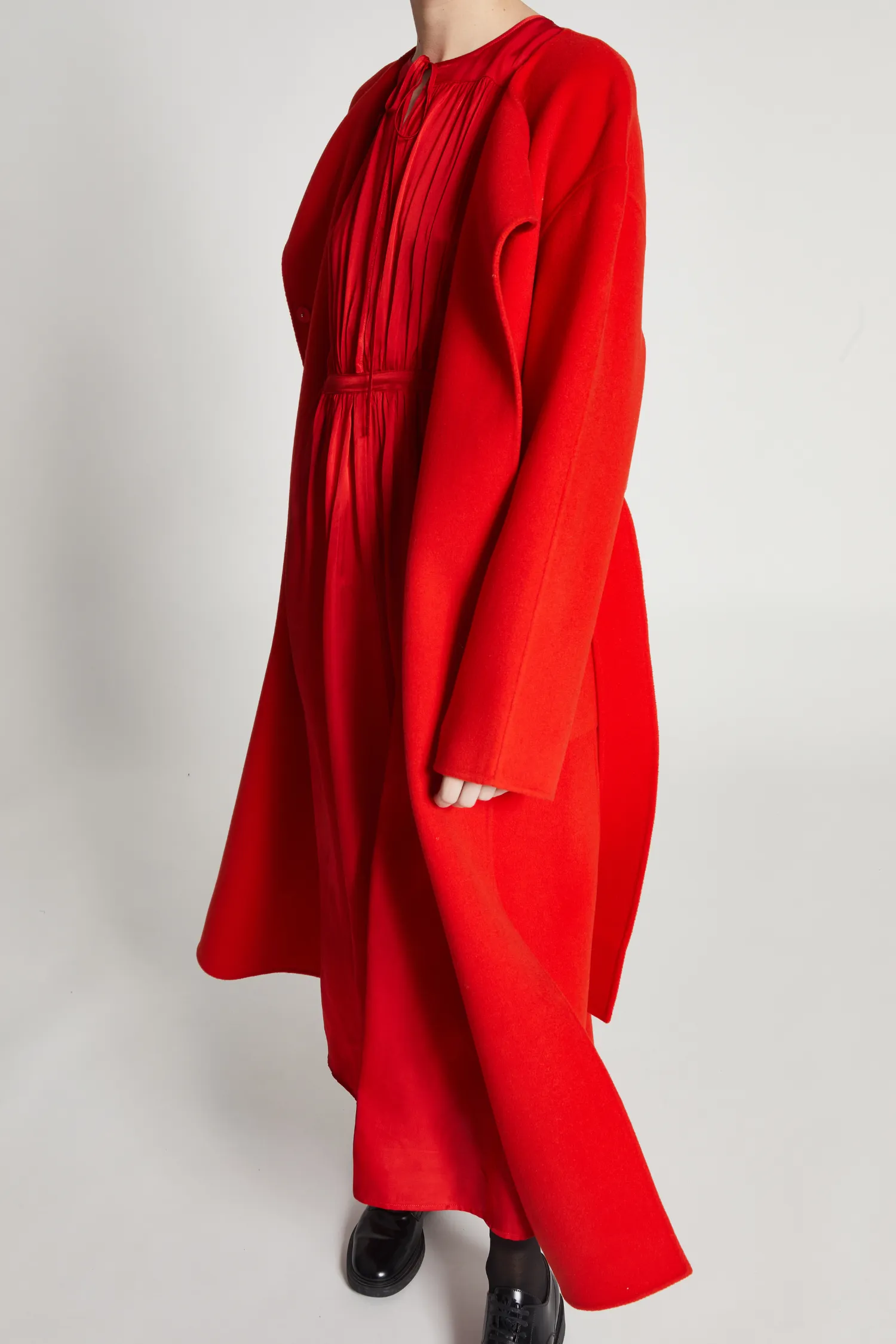 Aspen Wool Coat, Poppy Red