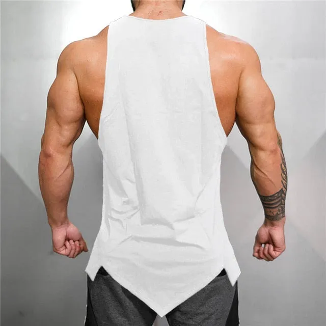 Back Word Printing Decorated Tank Top