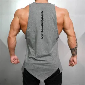 Back Word Printing Decorated Tank Top