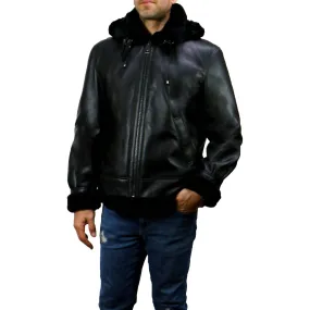 BARYA NEW YORK Men's B-3 Sheepskin shearling Jacket