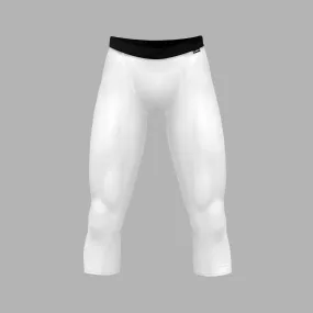 Basic White 3/4 Tights for men