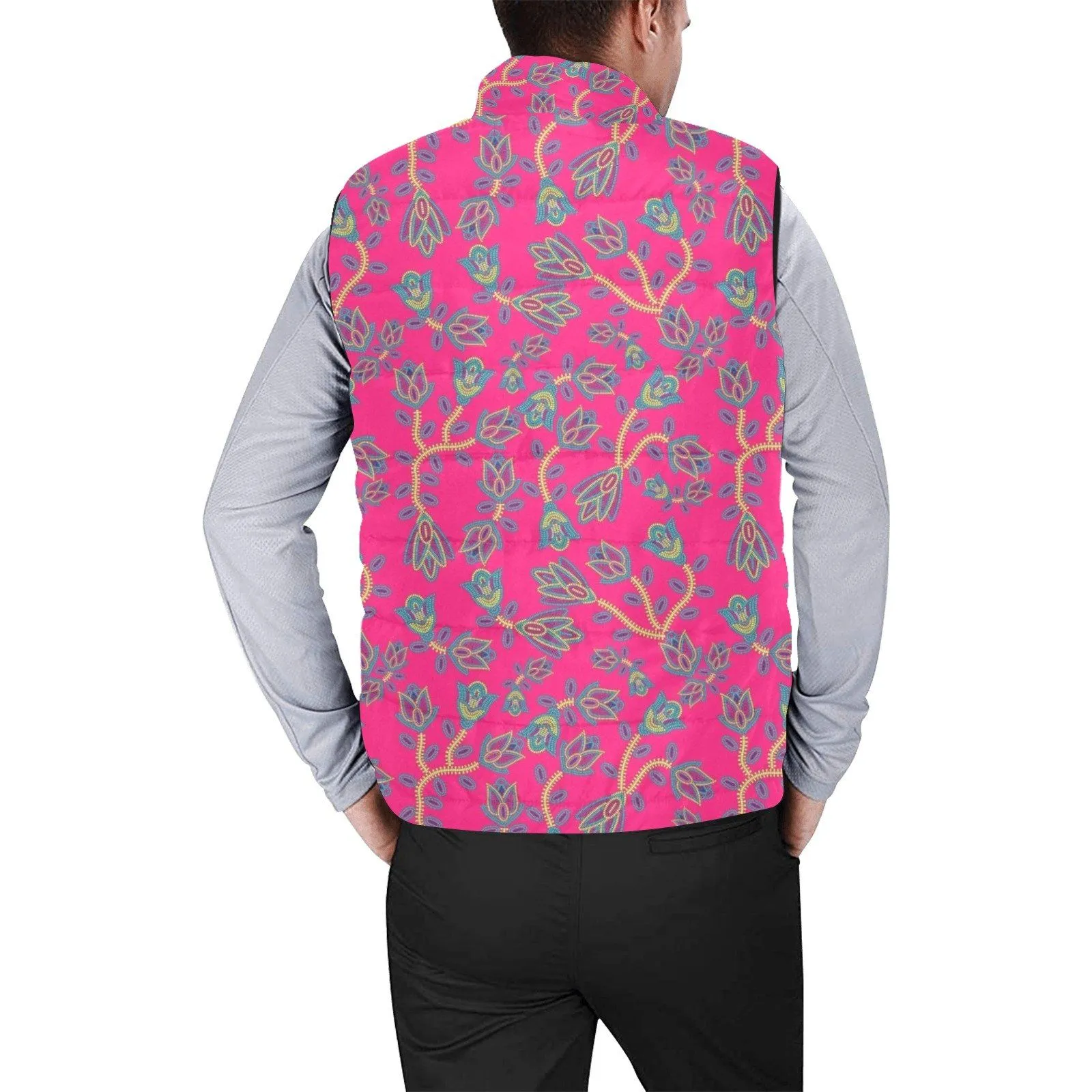 Beaded Lemonade Men's Padded Vest Jacket