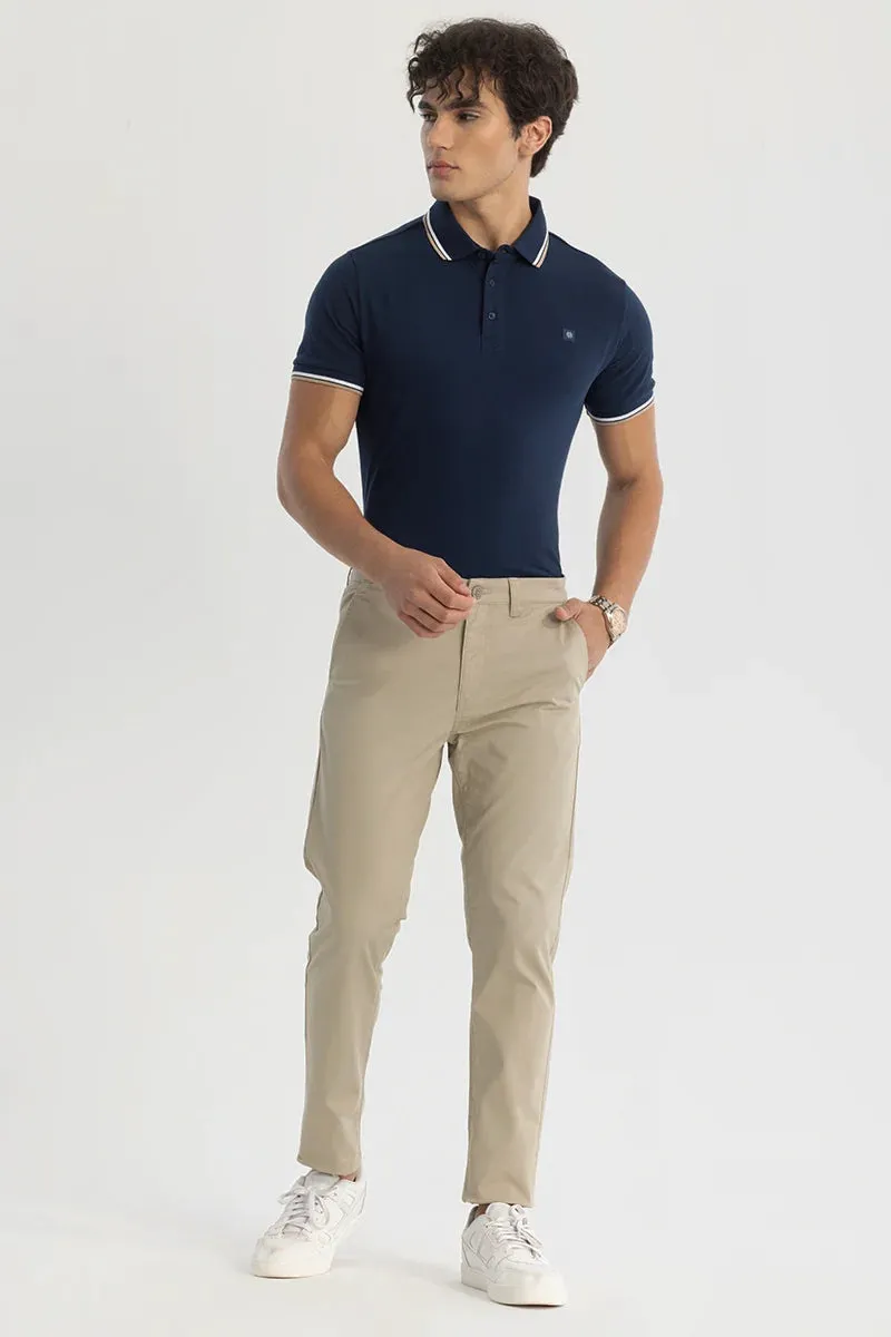 Beige Slim Fit Chinos