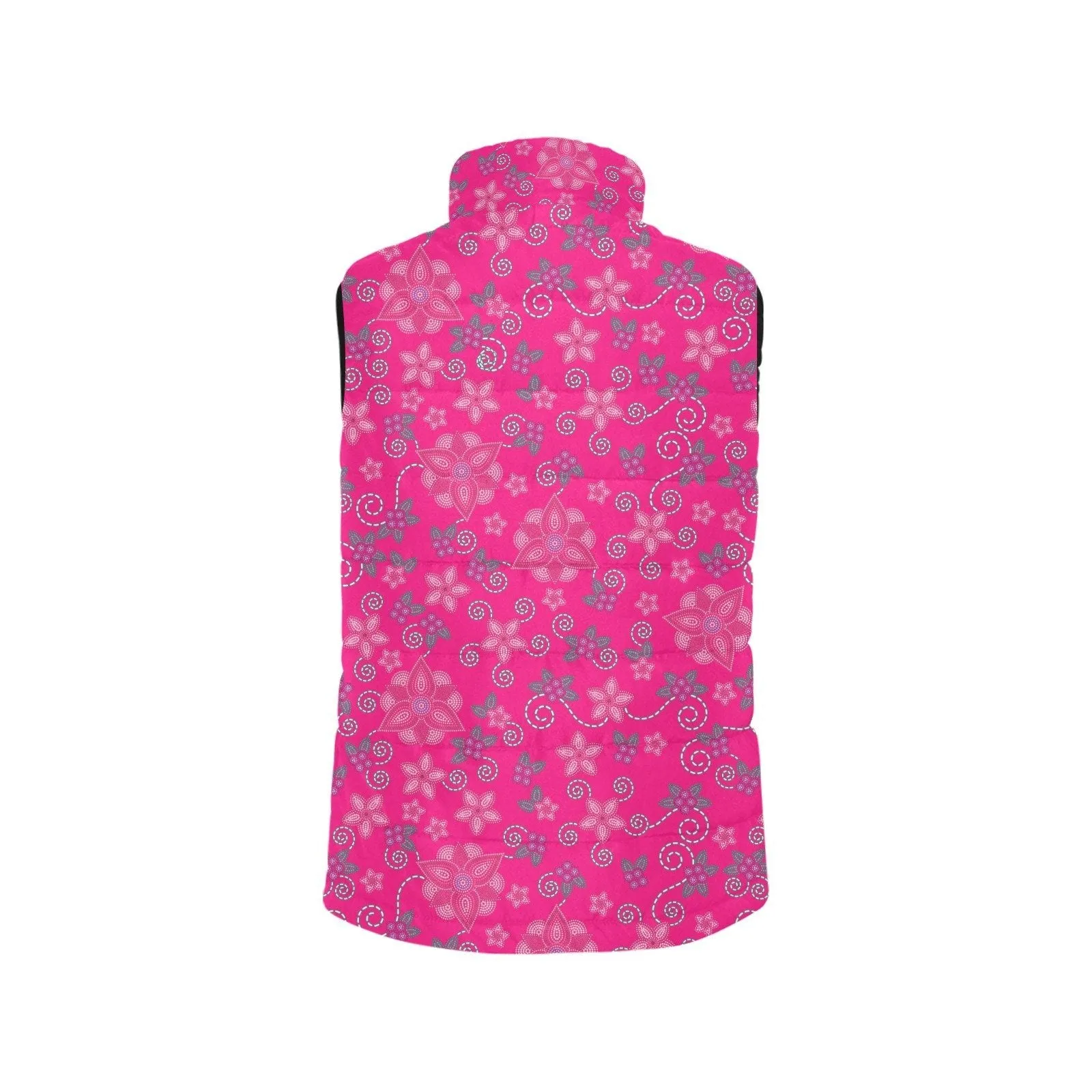 Berry Picking Pink Men's Padded Vest Jacket