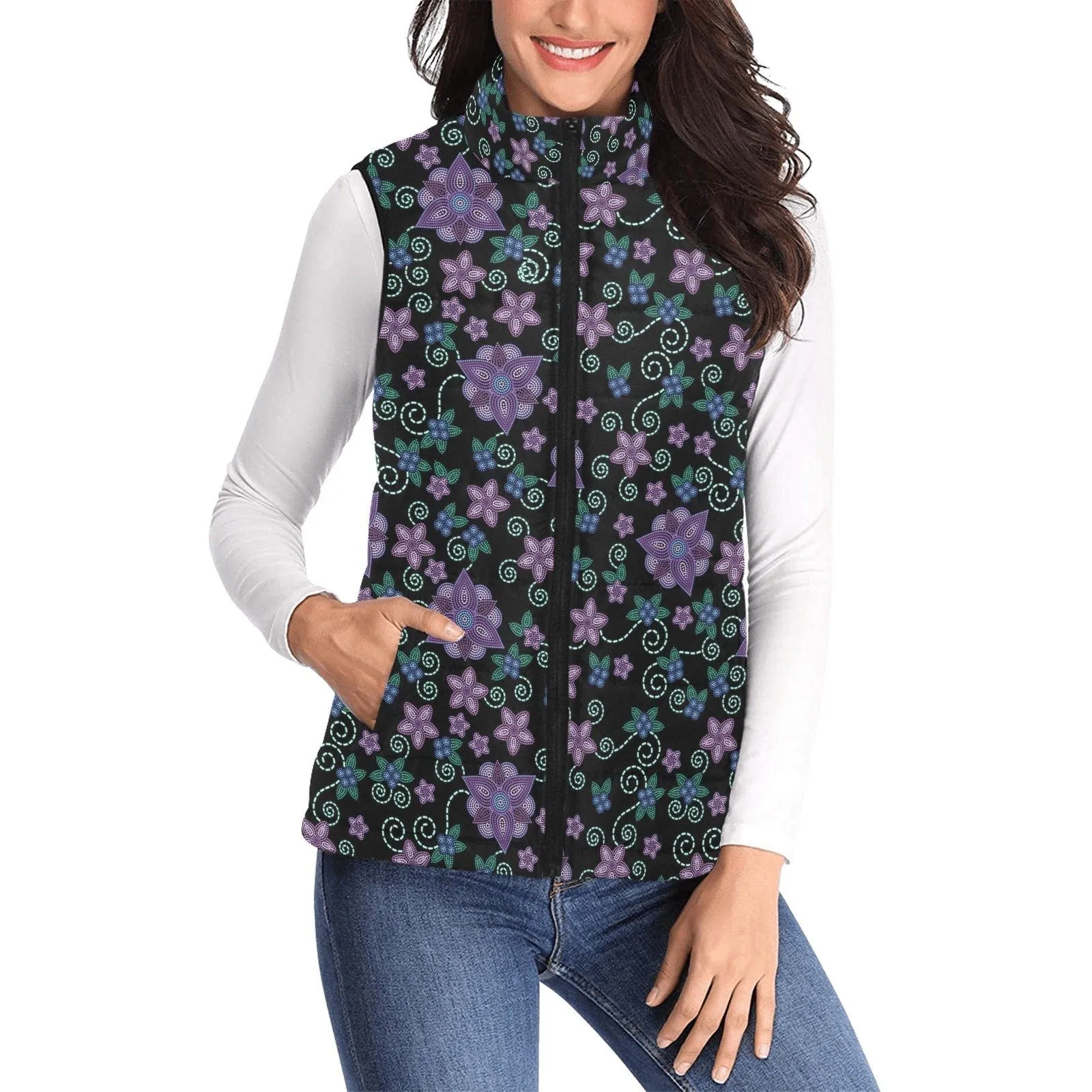 Berry Picking Women's Padded Vest Jacket