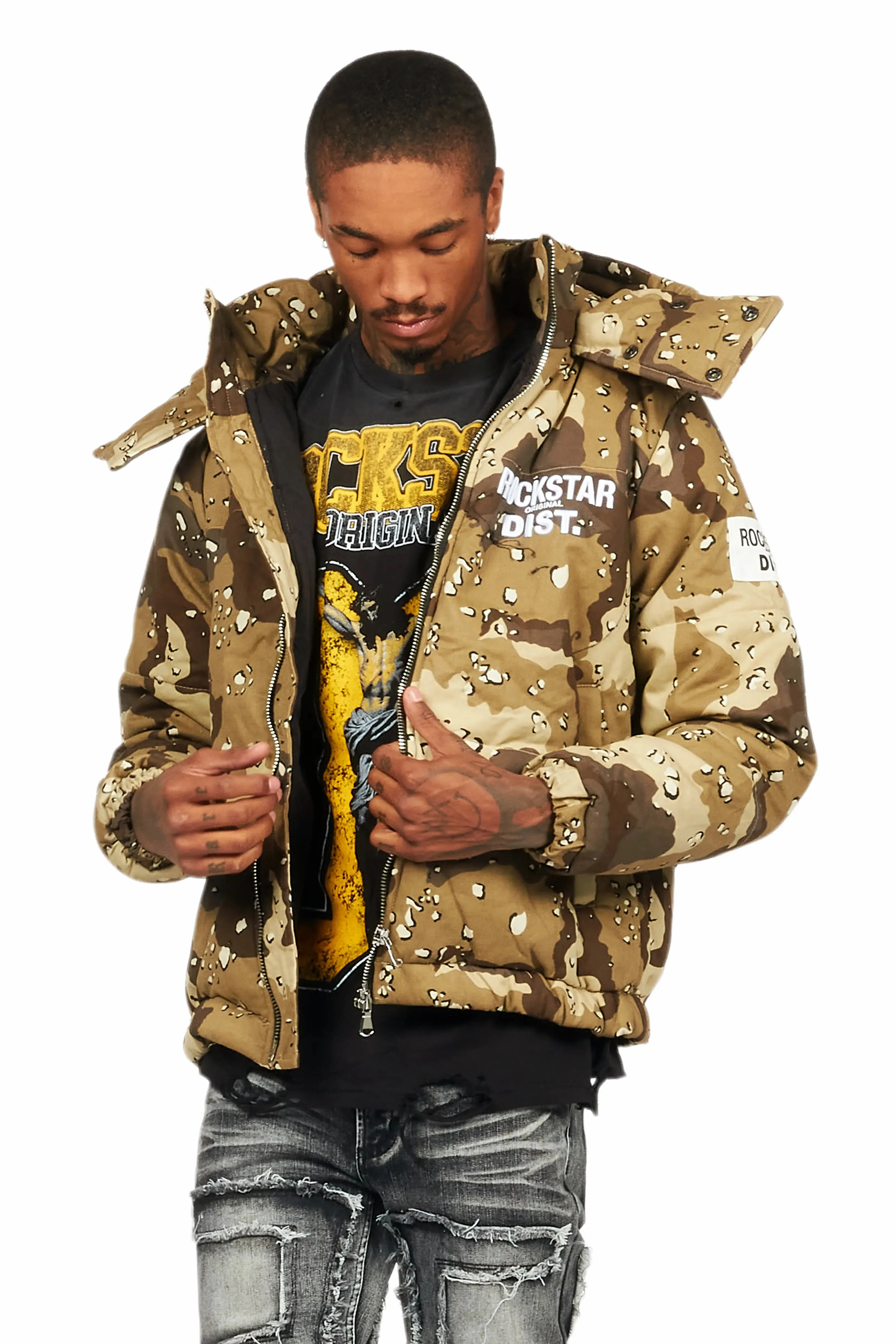 Bevis Digital Desert Camo Puffer Jacket