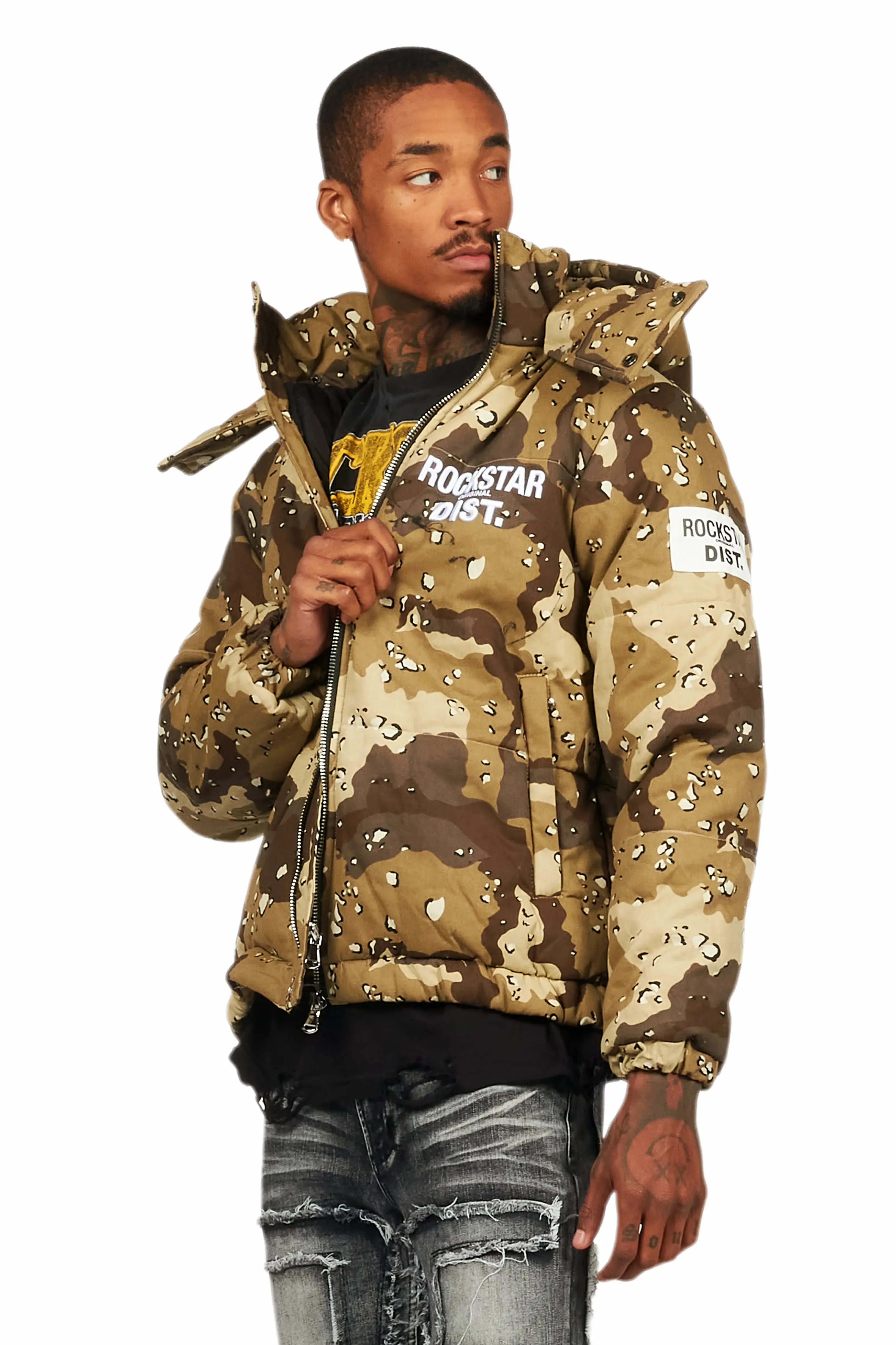 Bevis Digital Desert Camo Puffer Jacket