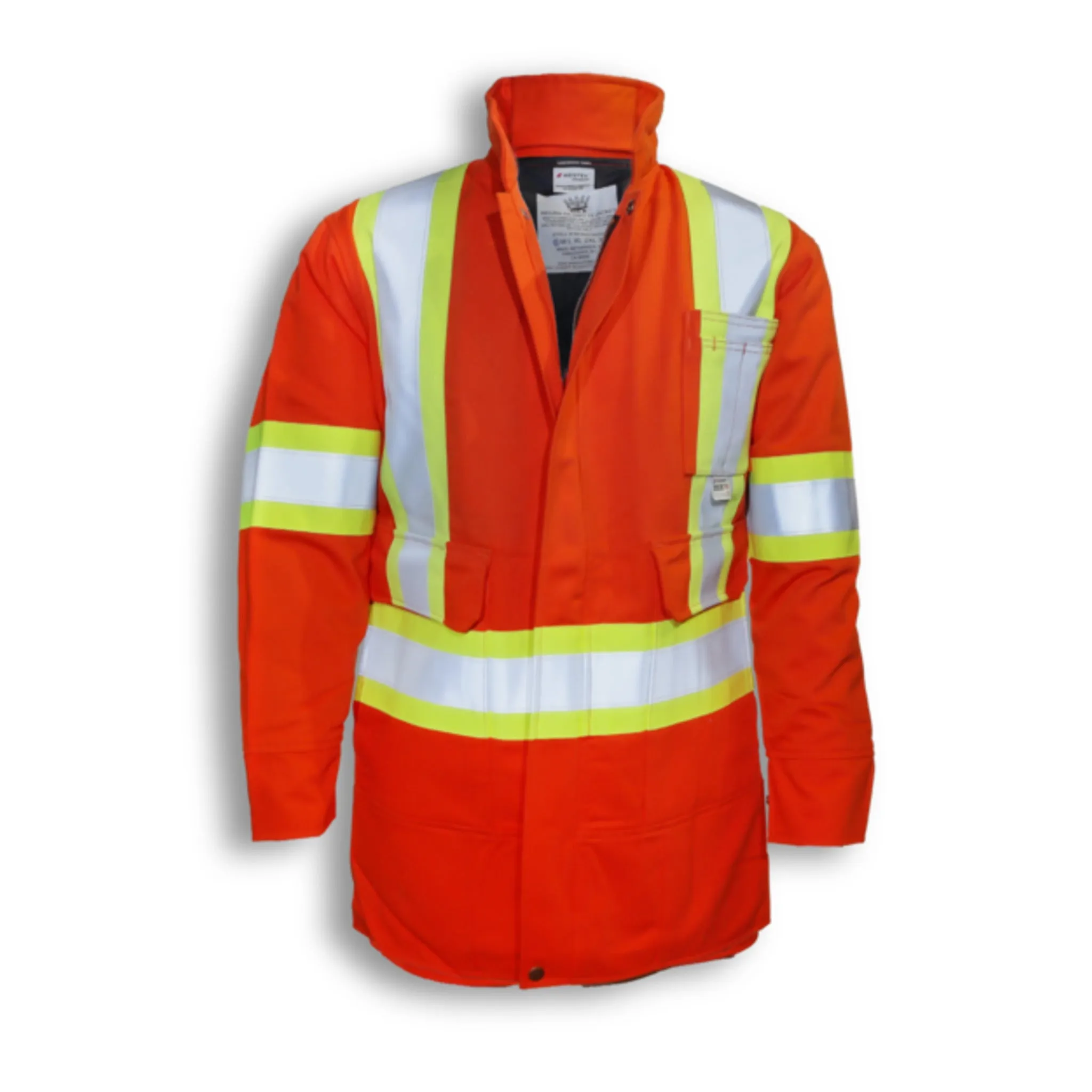 Big K Men's Hi-Vis CSA Certified Indura Ultrasoft Flame Resistant Parka Jacket | 3M Reflective Tape | Durable & Comfortable | Sizes S-5XL