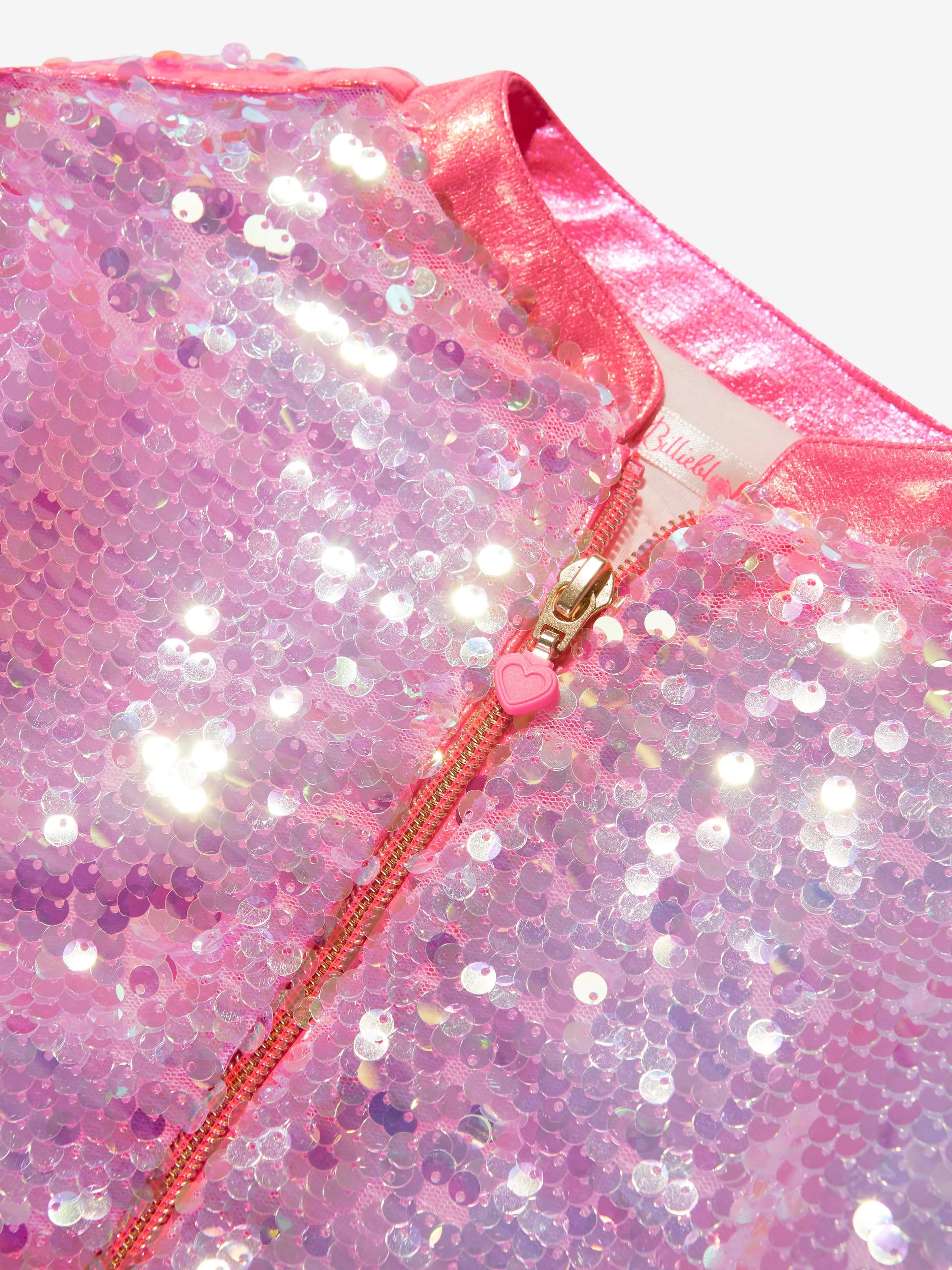 Billieblush Girls Sequin Jacket in Pink