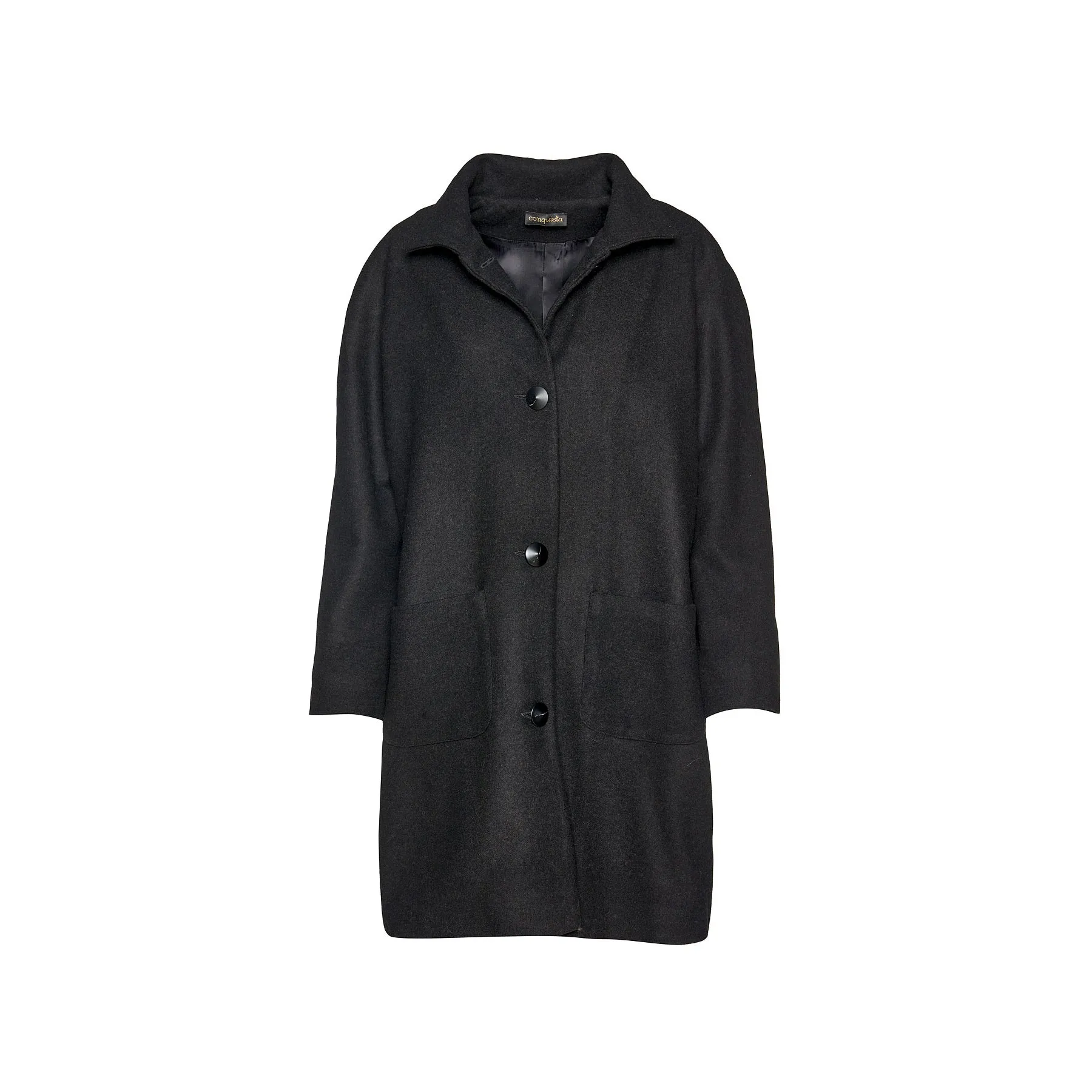 Black Blend Coat by Conquista