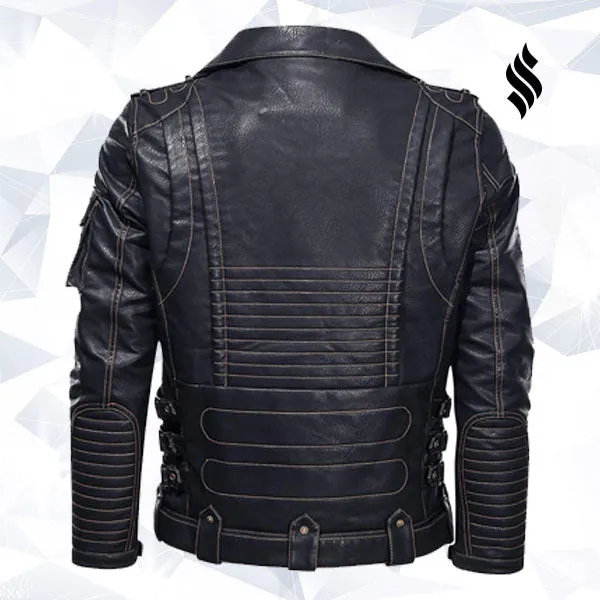 Black Leather Motorcycle Leather Jacket