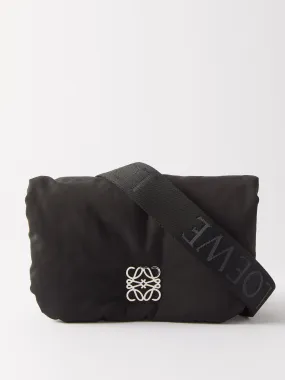 Black padded nylon bag