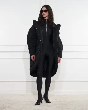 BLANKET PUFFER JACKET IN GLOSSY BLACK