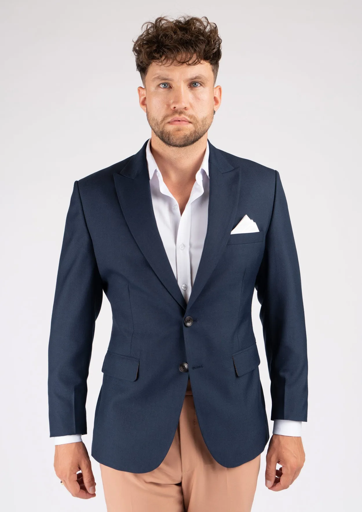 Bryant Navy Sharkskin Jacket