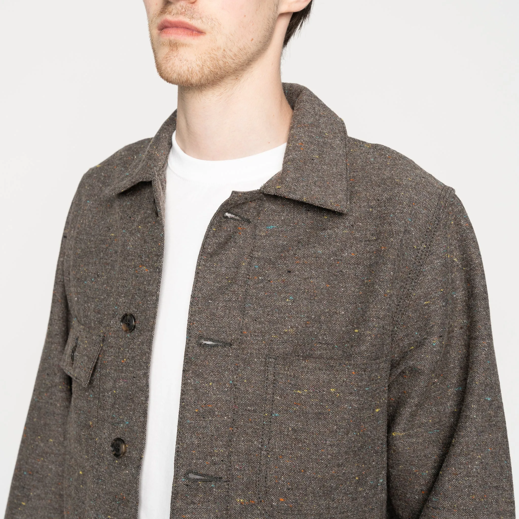 Chore Coat - Wool Blend Multi Nep - Brown