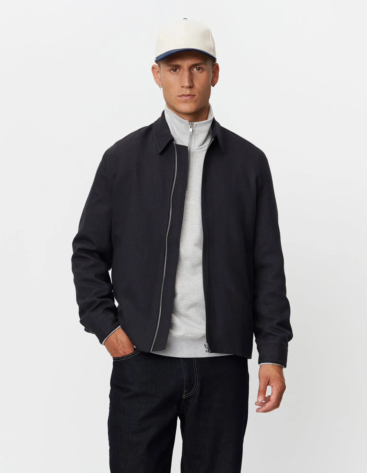 Como Coach Herringbone Jacket Dark Navy