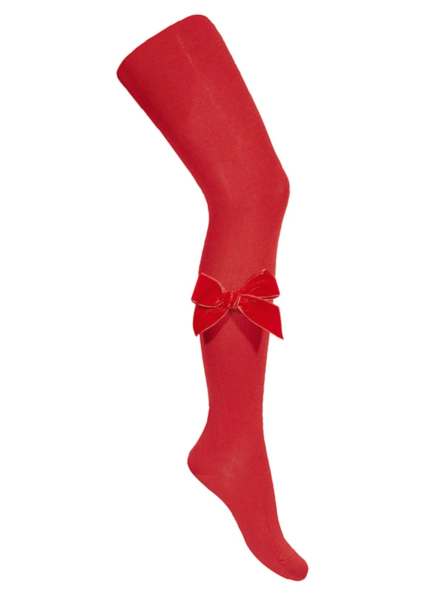 Condor Red Velvet Bow Tights