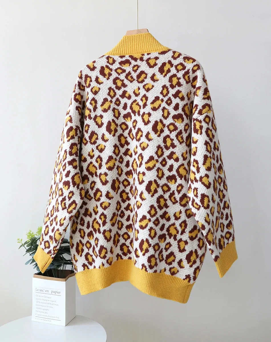 Cozy Chic Leopard Print Cardigan