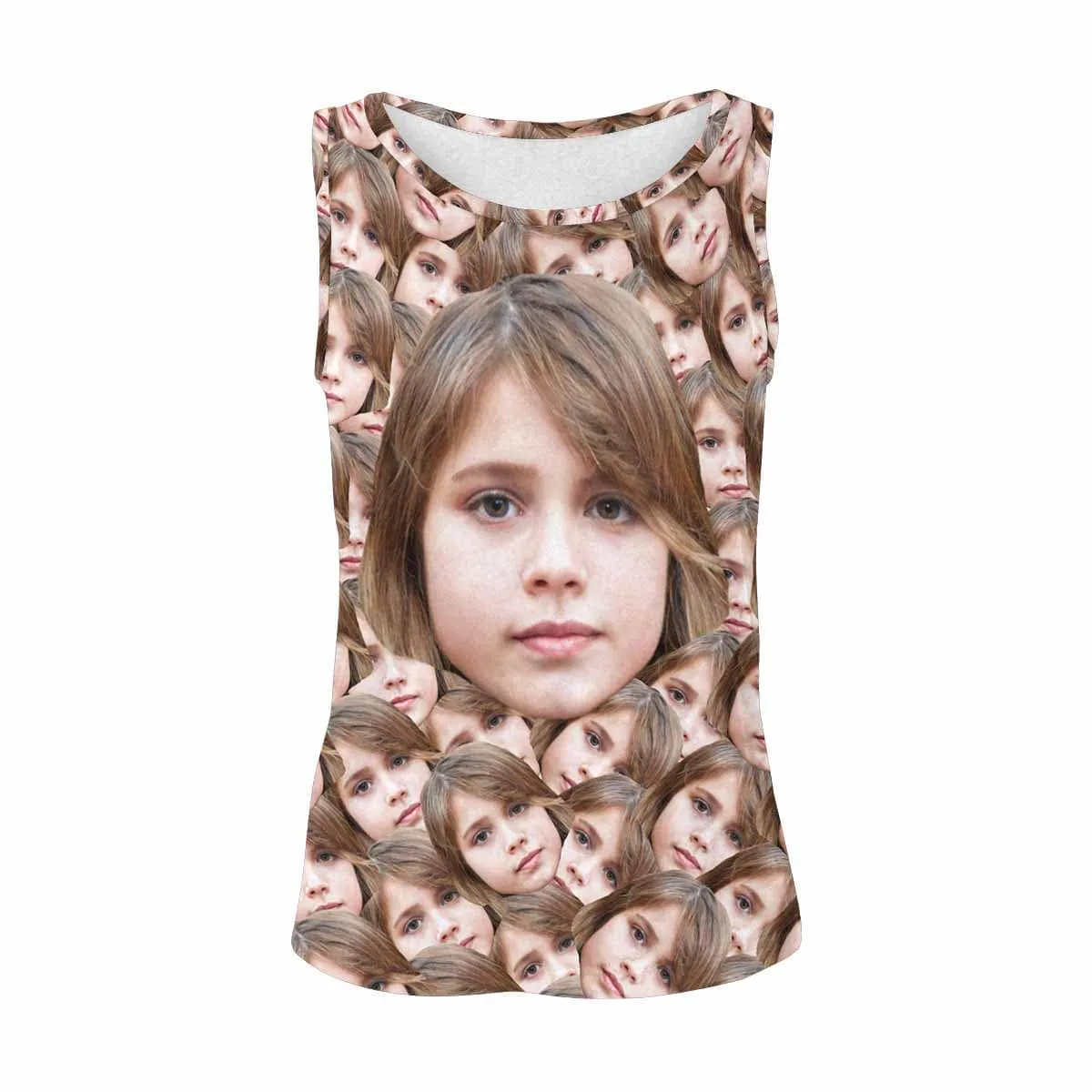 Custom Daughter Face Tops Personalized Women's All Over Print Tank Tops for Her