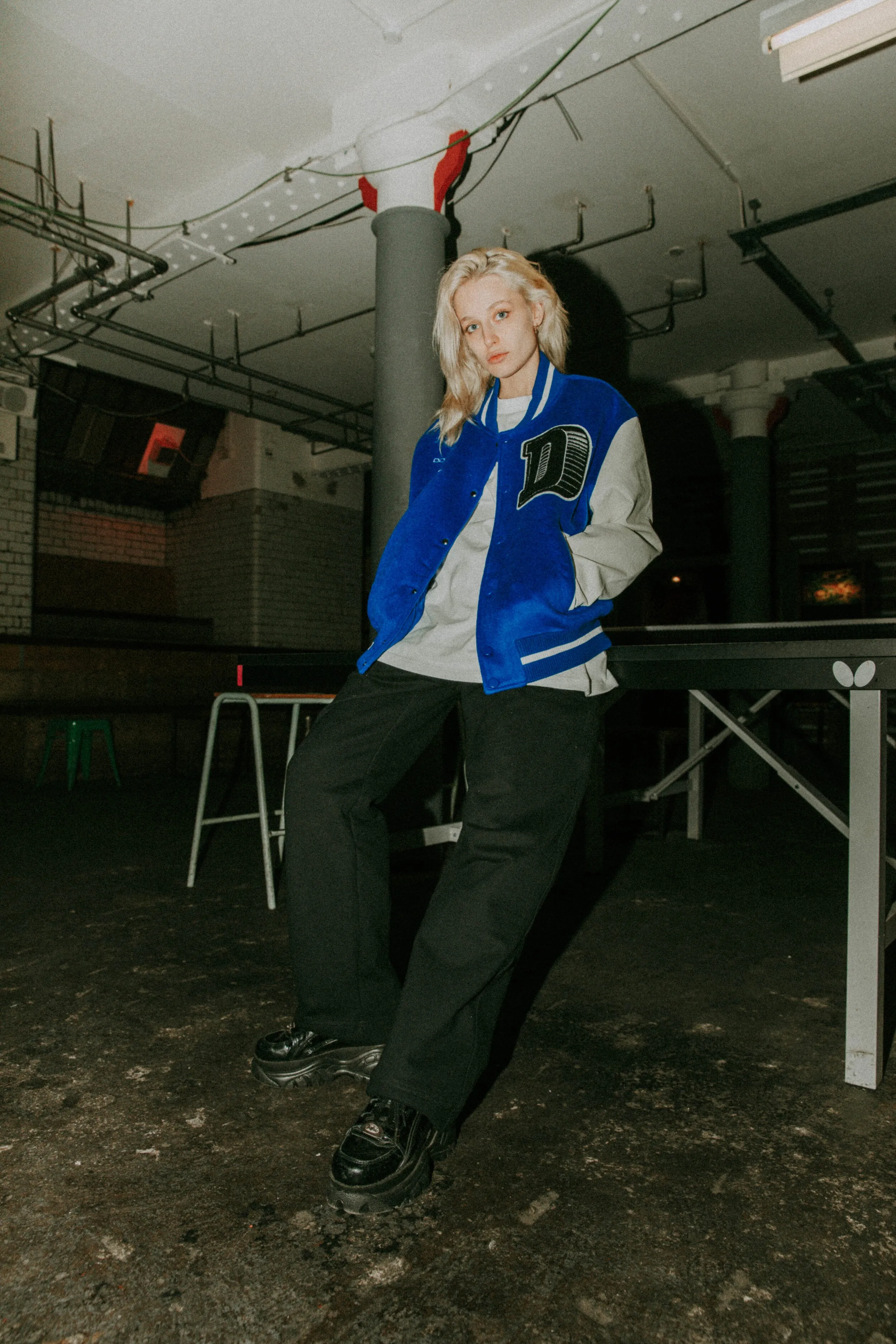 DONCARE (AFGK) "Casino Varsity Jacket" - BLUE