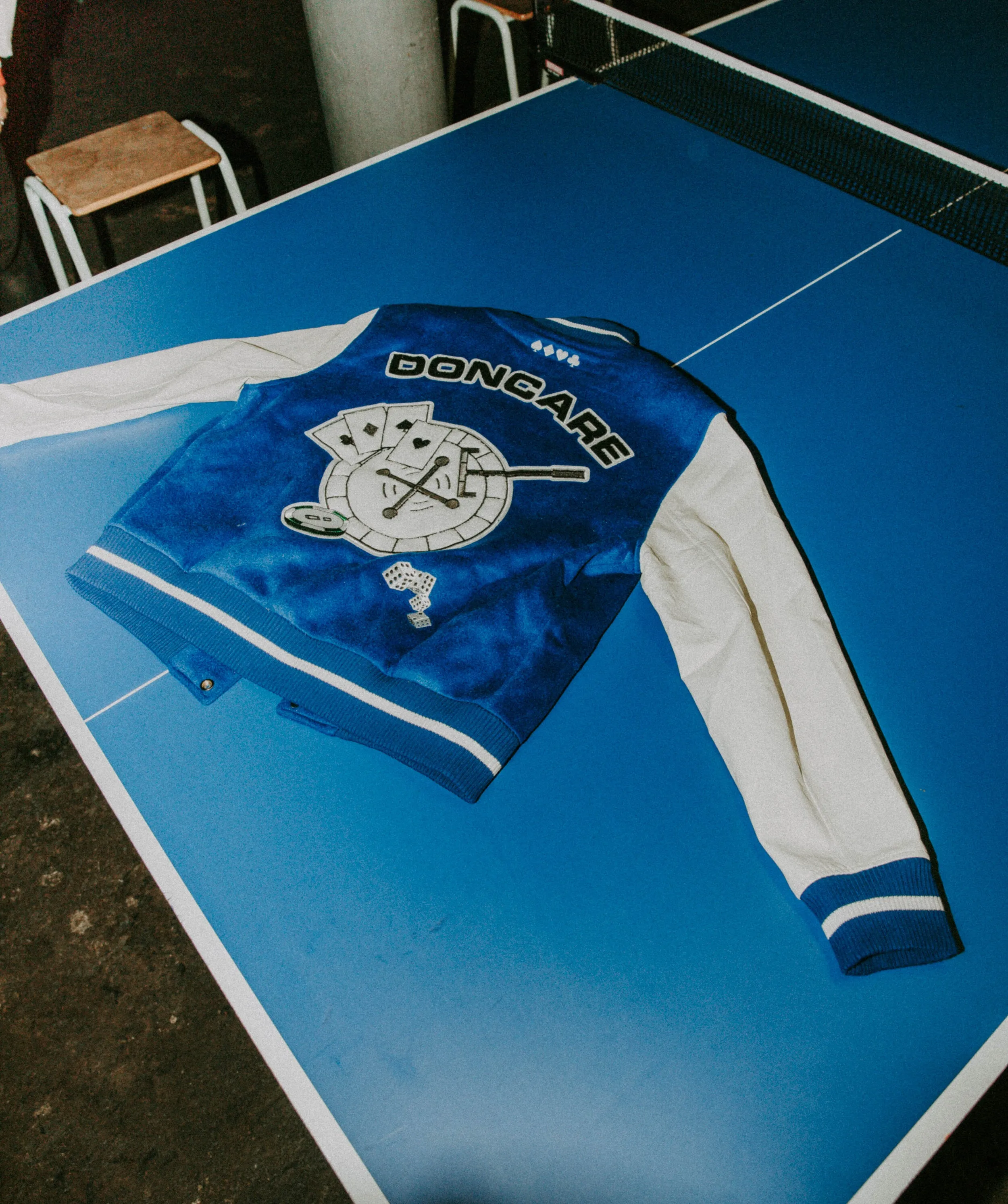 DONCARE (AFGK) "Casino Varsity Jacket" - BLUE