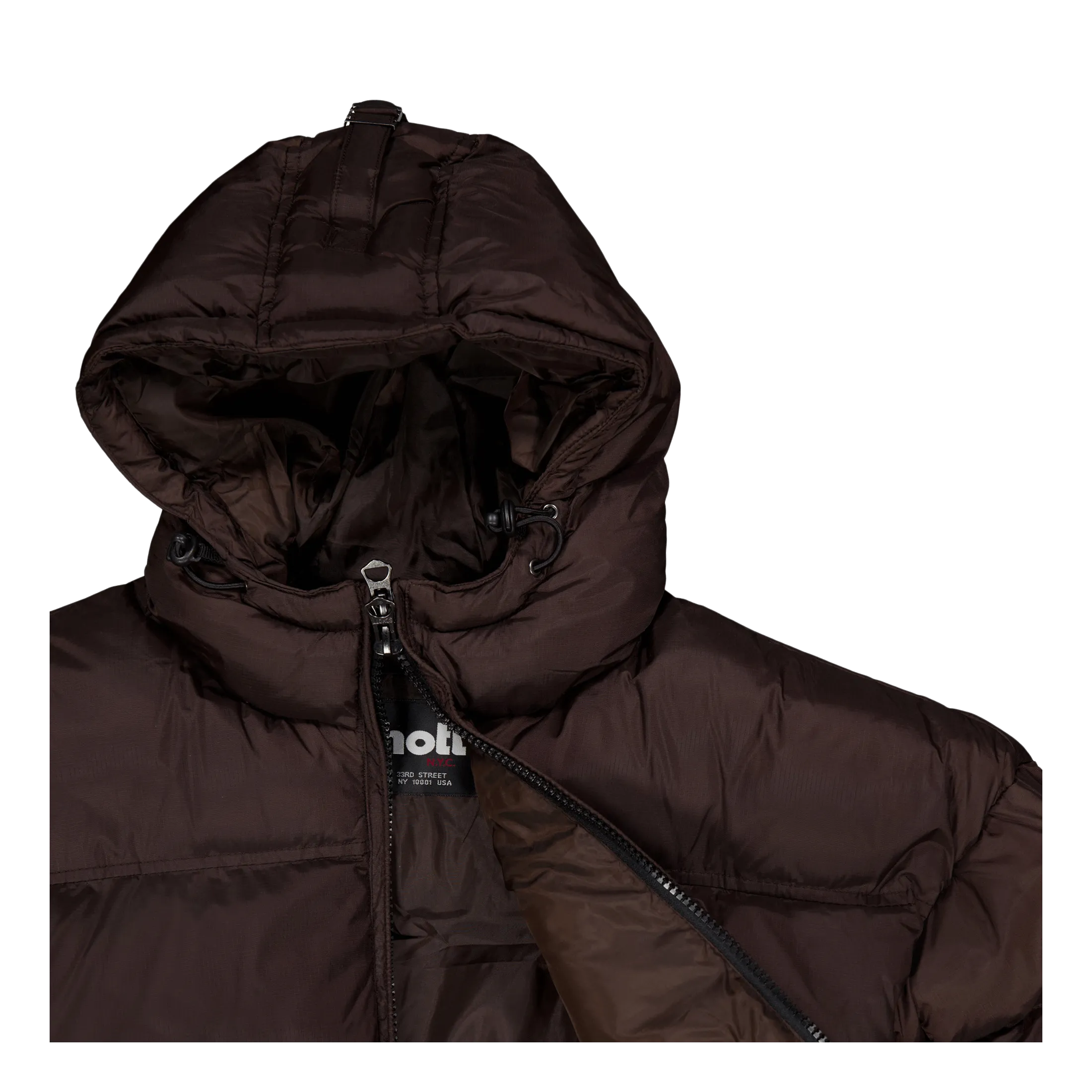 Doudoune Hood Extra Long Schot Dark Brown