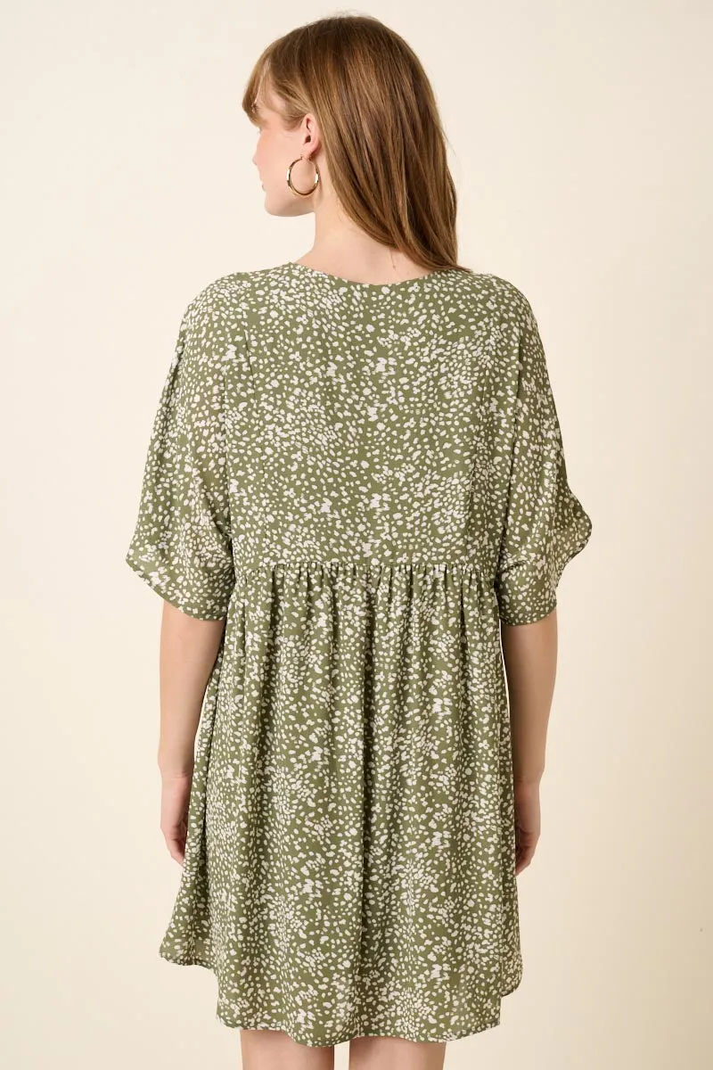 Dress | Sage Leopard Babydoll