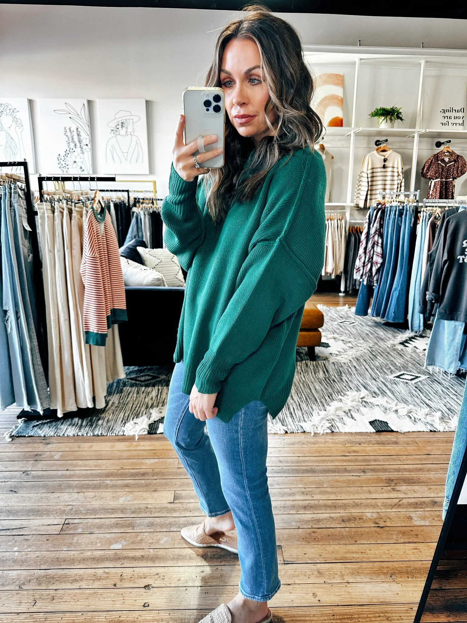 Drop Shoulder Sweater-4 Colors