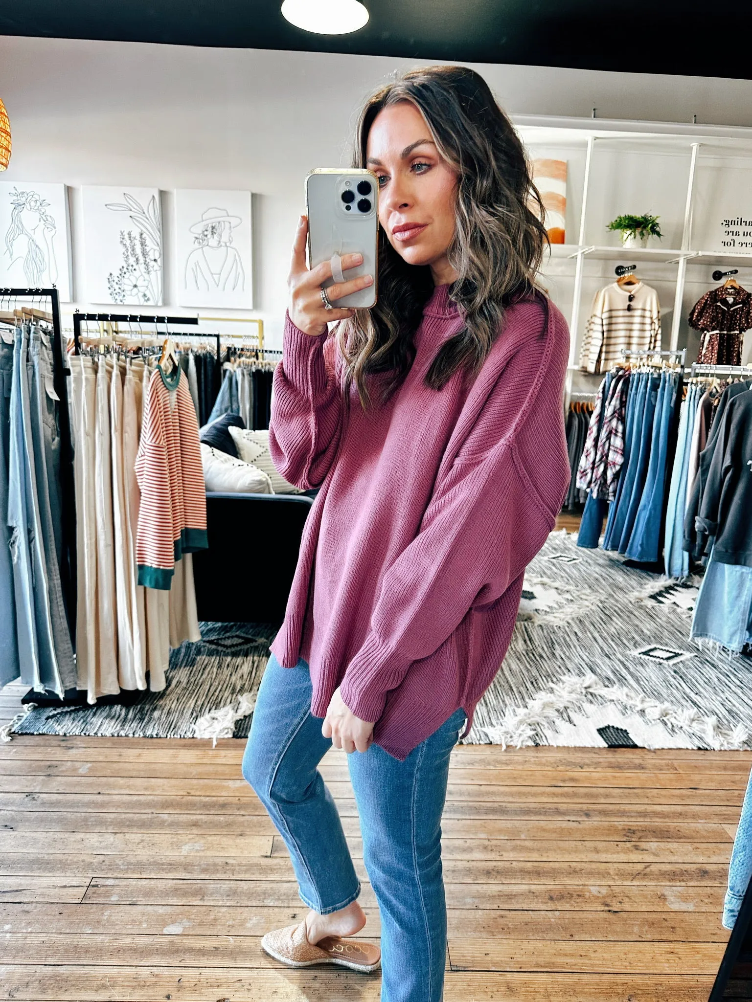 Drop Shoulder Sweater-4 Colors