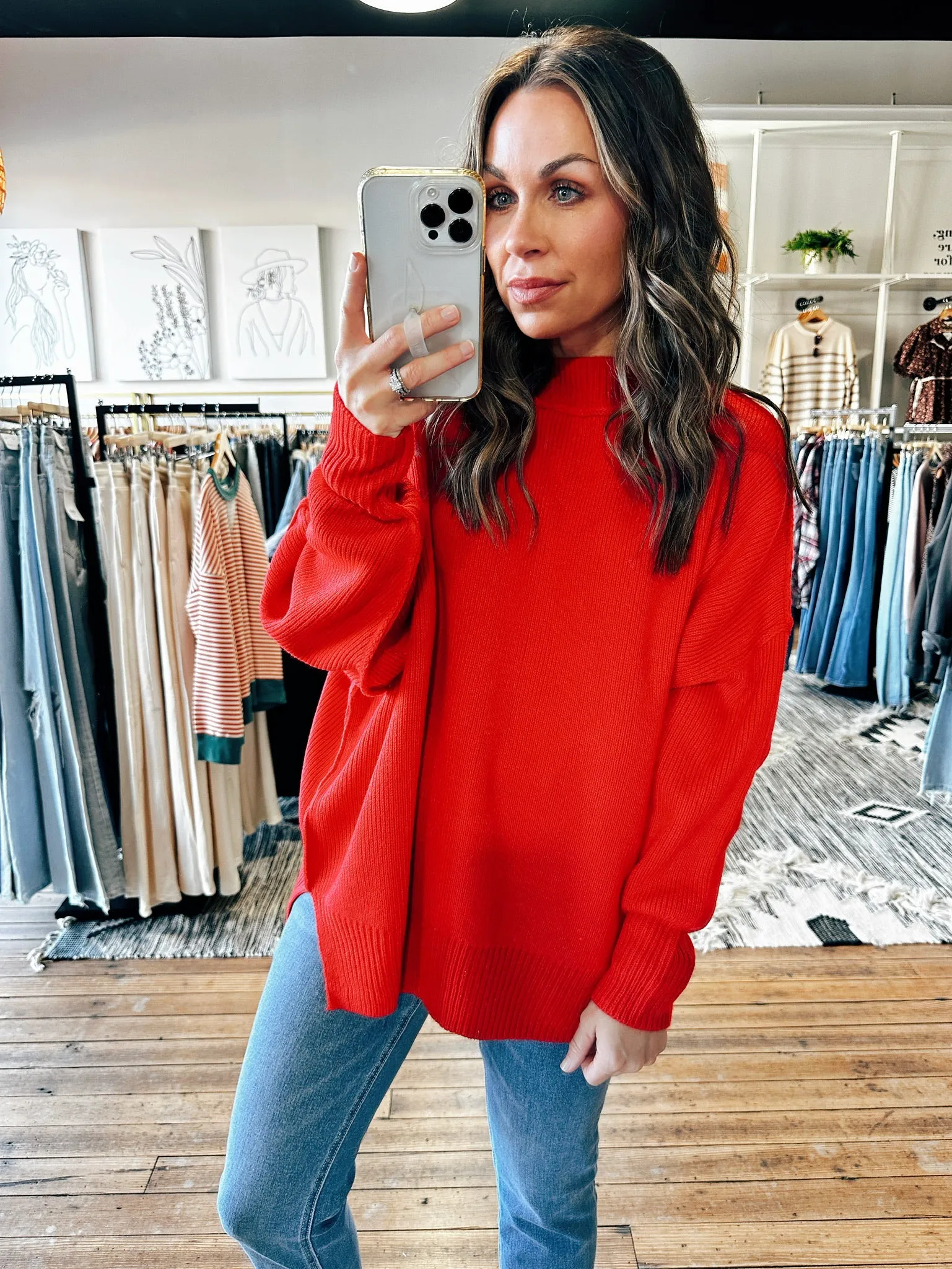 Drop Shoulder Sweater-4 Colors