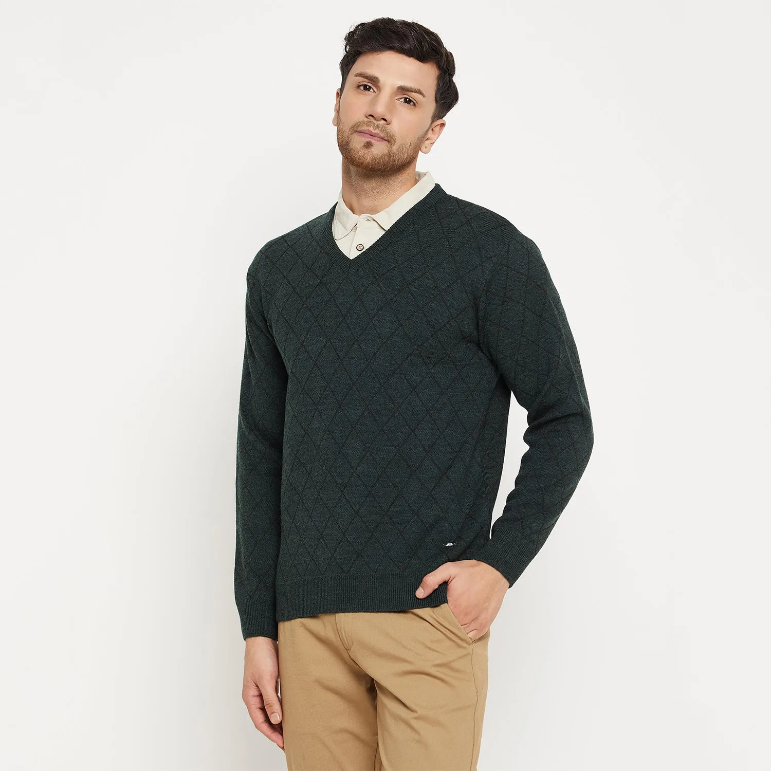 Duke Stardust Men Full Sleeve V Neck Sweater (SDS2127)