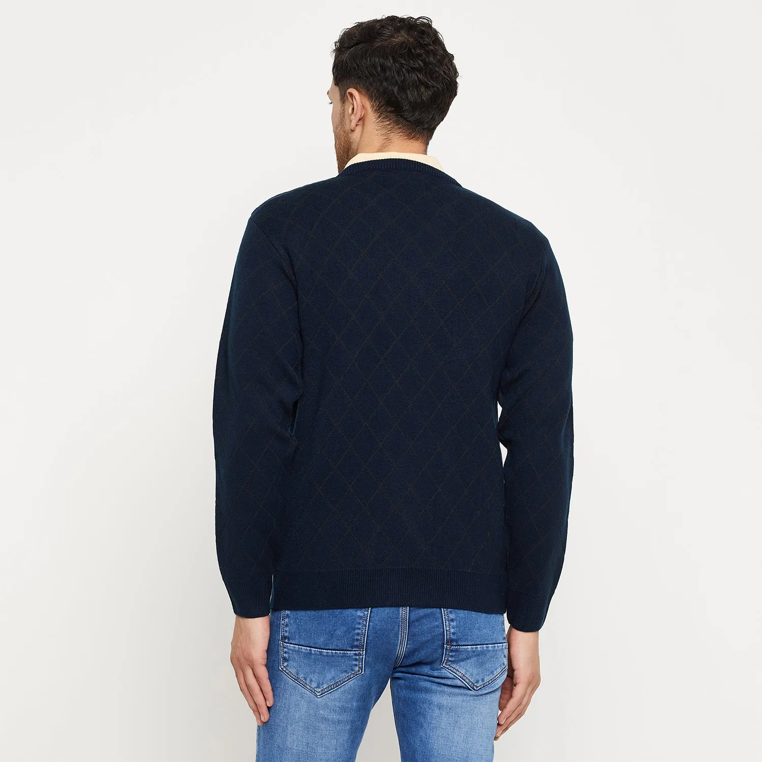 Duke Stardust Men Full Sleeve V Neck Sweater (SDS2127)