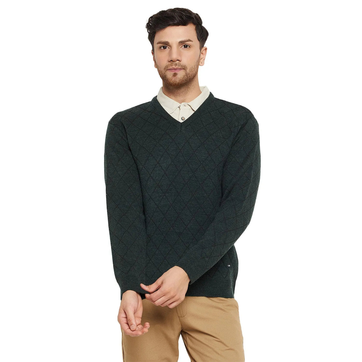 Duke Stardust Men Full Sleeve V Neck Sweater (SDS2127)