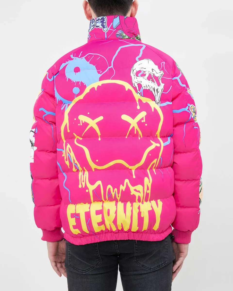 Eternity-Eyes Puffer Jacket-Hot Pink