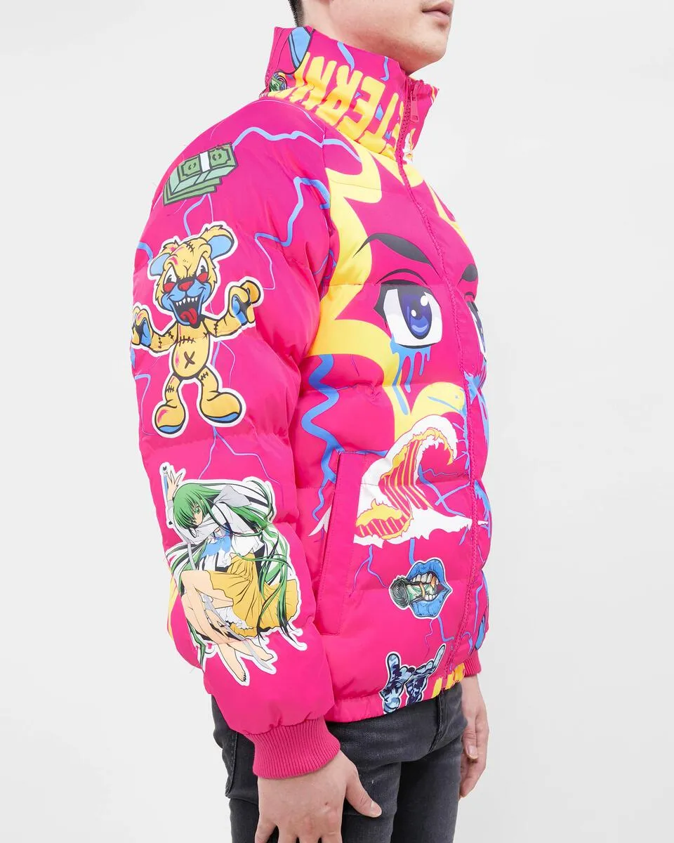 Eternity-Eyes Puffer Jacket-Hot Pink