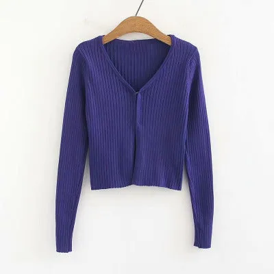 FashionKova - Knitted Clasp Open Cardigan