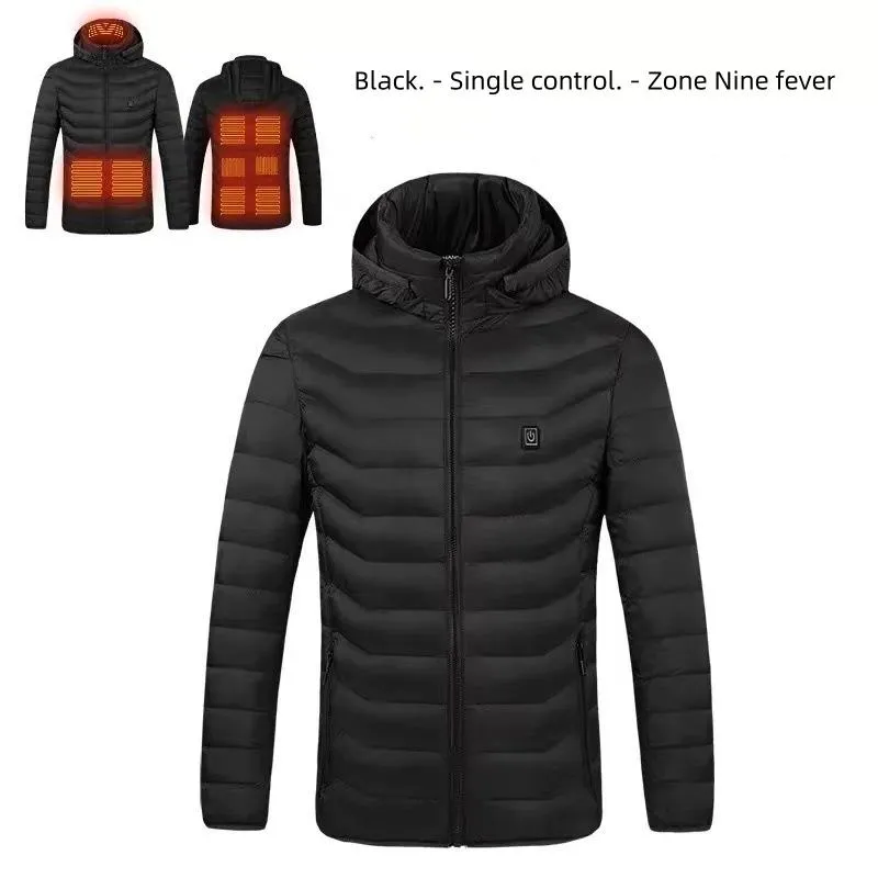 FFOrder Electric Cotton-Padded Jacket Usb Power Supply Dual Control Switch Intelligent Warm Men With Cotton-Padded Jacket Men