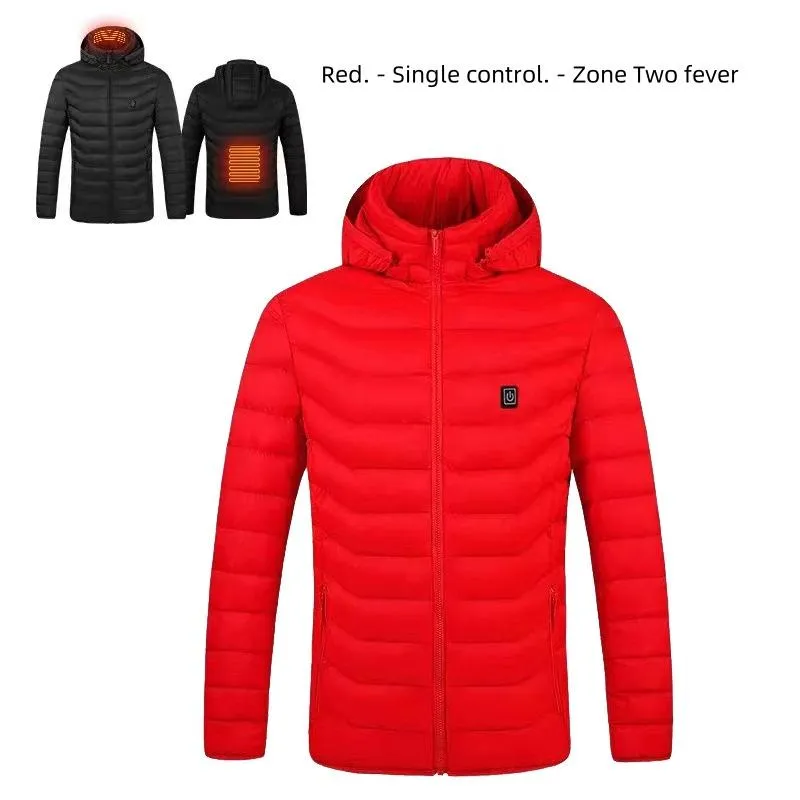 FFOrder Electric Cotton-Padded Jacket Usb Power Supply Dual Control Switch Intelligent Warm Men With Cotton-Padded Jacket Men