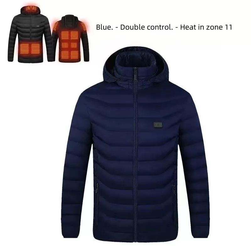 FFOrder Electric Cotton-Padded Jacket Usb Power Supply Dual Control Switch Intelligent Warm Men With Cotton-Padded Jacket Men