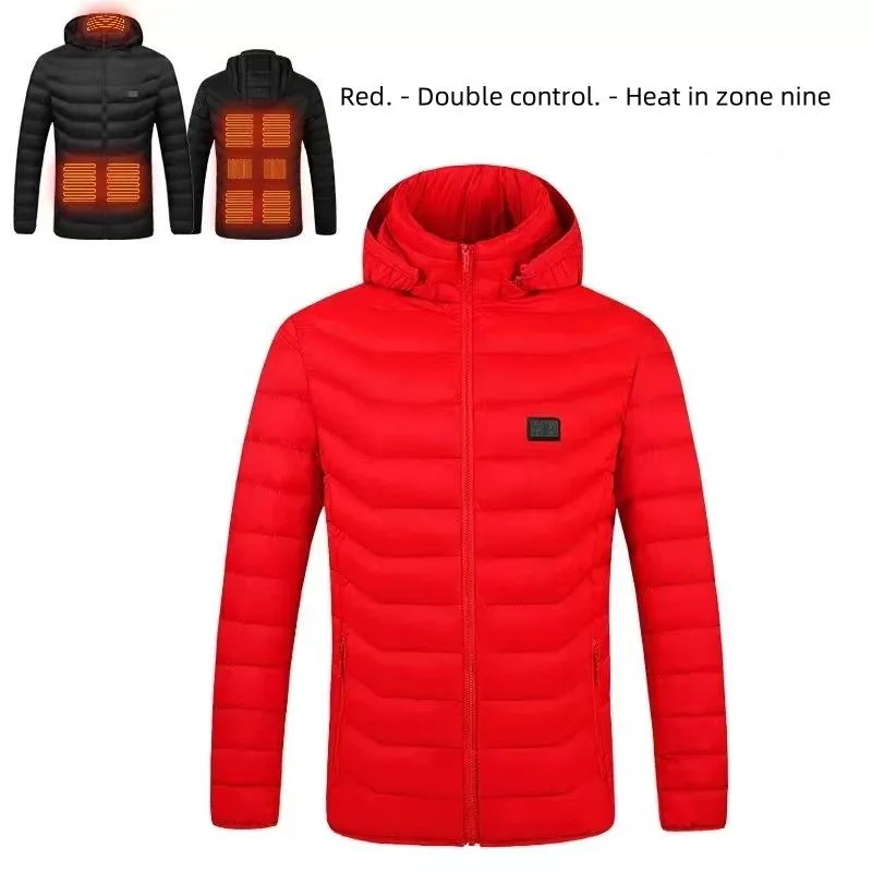 FFOrder Electric Cotton-Padded Jacket Usb Power Supply Dual Control Switch Intelligent Warm Men With Cotton-Padded Jacket Men