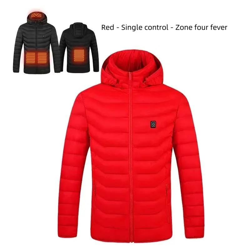 FFOrder Electric Cotton-Padded Jacket Usb Power Supply Dual Control Switch Intelligent Warm Men With Cotton-Padded Jacket Men