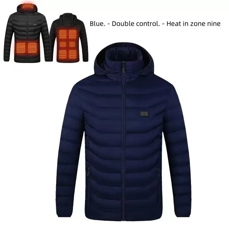 FFOrder Electric Cotton-Padded Jacket Usb Power Supply Dual Control Switch Intelligent Warm Men With Cotton-Padded Jacket Men