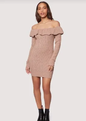 Georgia Mini Sweater Dress, Moss