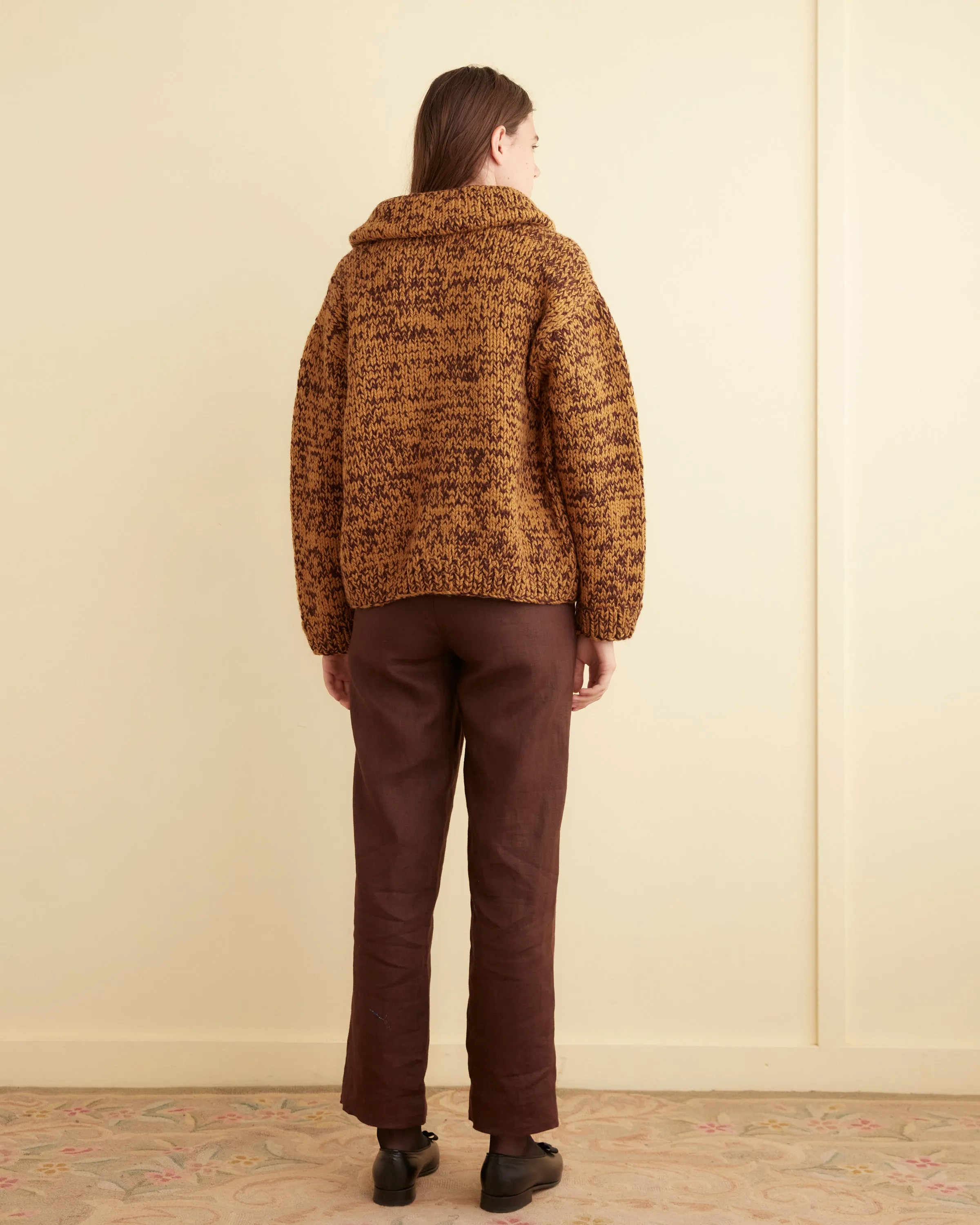 Gluckow Cardigan - Brown/Yellow